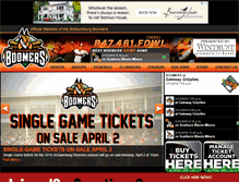 Tablet Screenshot of boomersbaseball.com